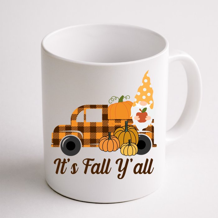 It's Fall Y'all Pumpkin Gnome Front & Back Coffee Mug