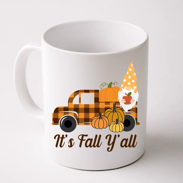 It's Fall Y'all Pumpkin Gnome Front & Back Coffee Mug