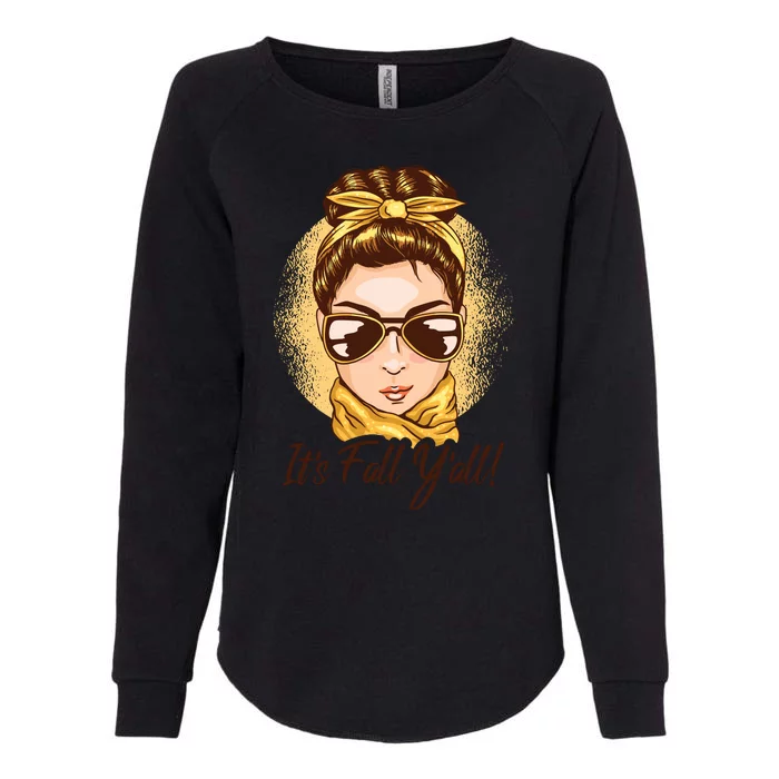 It's Fall Y'all Female Bun Womens California Wash Sweatshirt