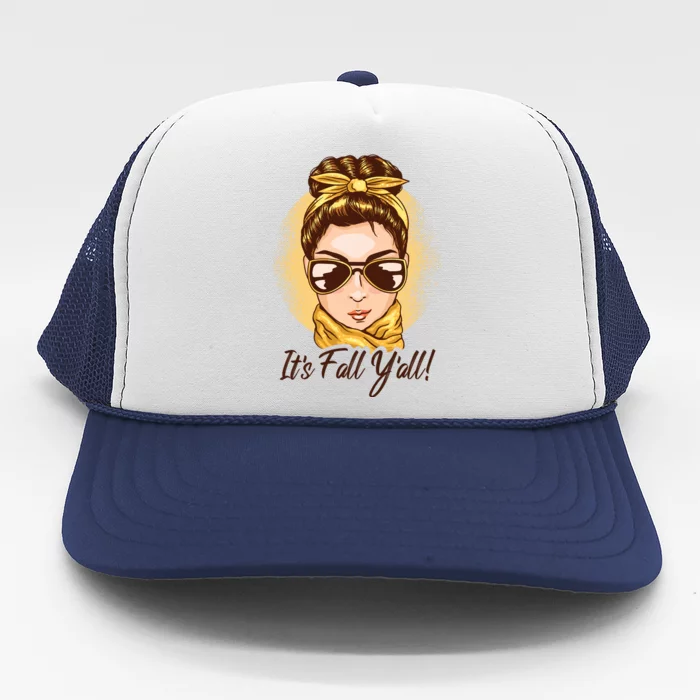 It's Fall Y'all Female Bun Trucker Hat