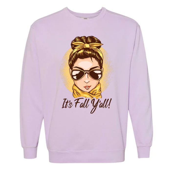 It's Fall Y'all Female Bun Garment-Dyed Sweatshirt