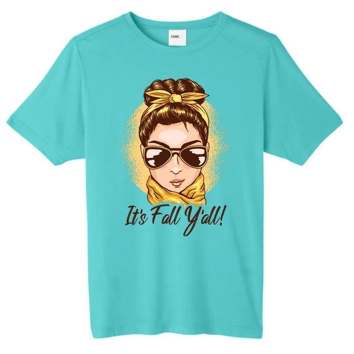 It's Fall Y'all Female Bun ChromaSoft Performance T-Shirt