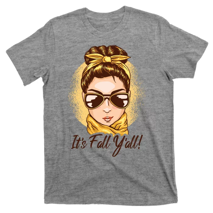 It's Fall Y'all Female Bun T-Shirt