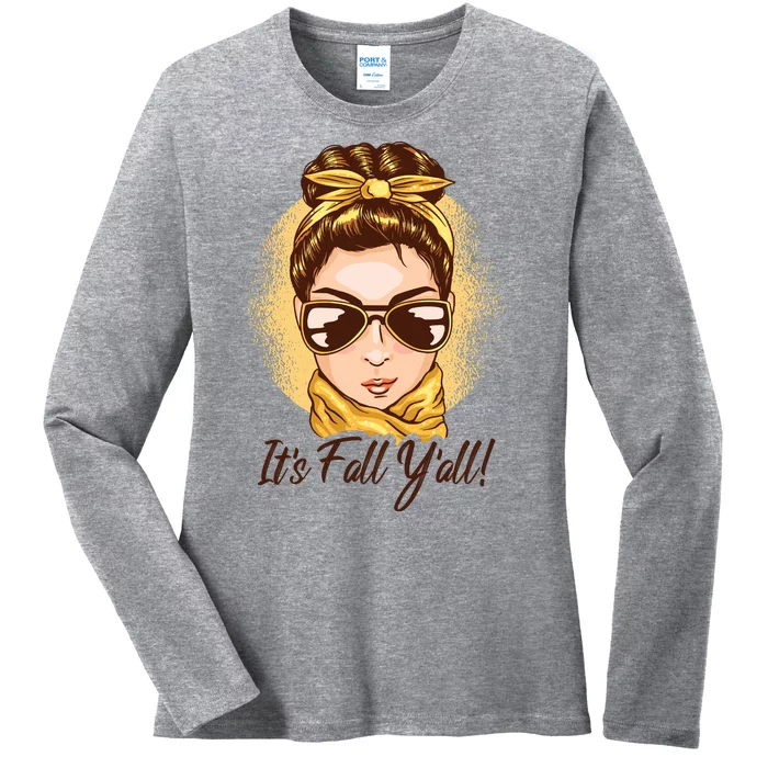 It's Fall Y'all Female Bun Ladies Long Sleeve Shirt