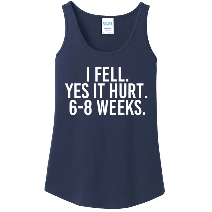 I FELL YES IT HURT 68 WEEKS Funny Ladies Essential Tank