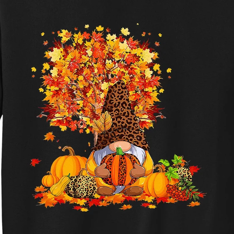 Its Fall Yall Cute Gnomes Pumpkin Autumn Tree Fall Leaves Tall Sweatshirt