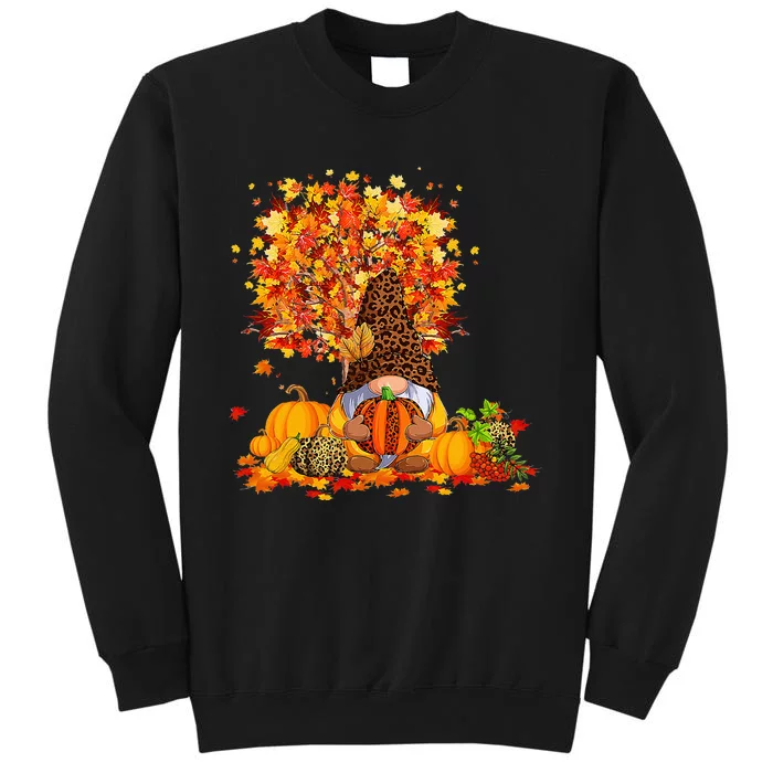 Its Fall Yall Cute Gnomes Pumpkin Autumn Tree Fall Leaves Tall Sweatshirt