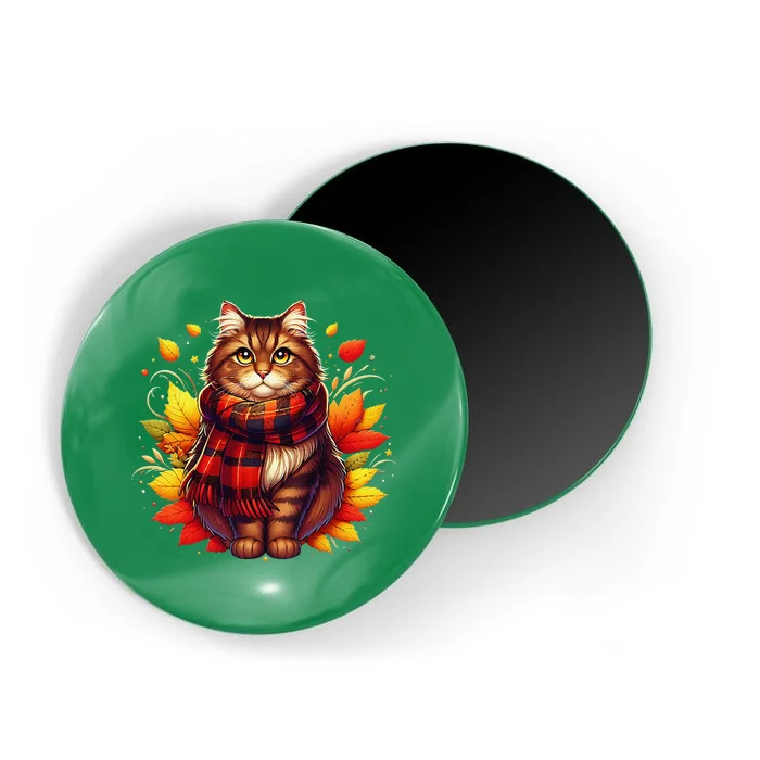 ItS Fall YAll Cat Leaf Fall Tree Hello Autumn Thanksgiving Magnet