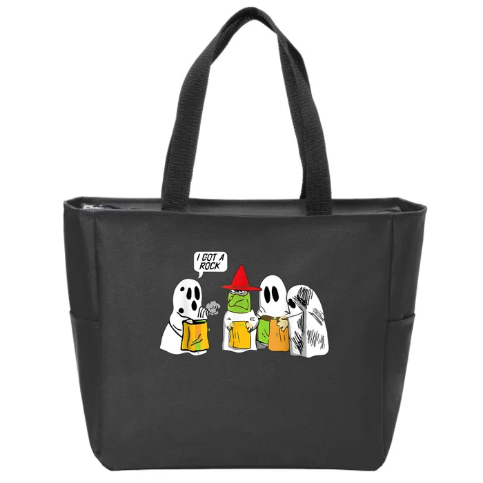 I Got A Rock Ghost, Halloween Party Zip Tote Bag