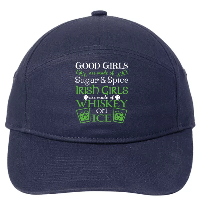 Irish Girl are Whiskey on Ice St. Patrick's Day 7-Panel Snapback Hat