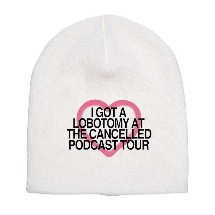 I Got A Lobotomy At The Cancelled Podcast Short Acrylic Beanie