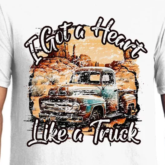 I Got A Heart Like A Truck Country Old Rusty Truck Pajama Set