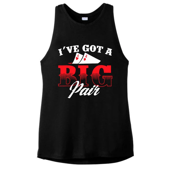 I've Got A Big Pair Funny Poker Card Player Casino Gambler Ladies Tri-Blend Wicking Tank