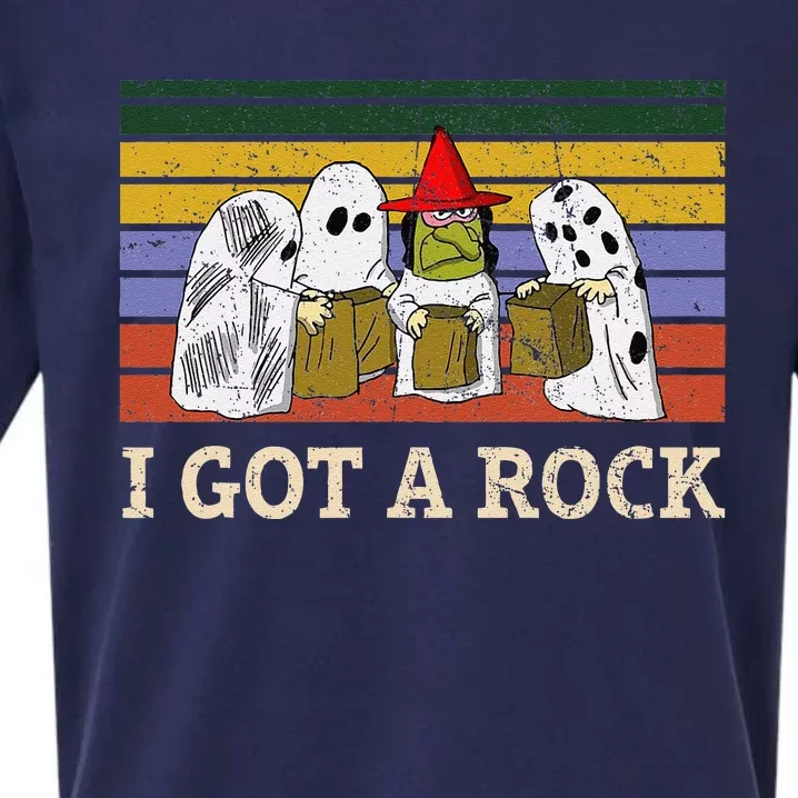 I Got A Rock Funny Halloween Ghost Sueded Cloud Jersey T-Shirt