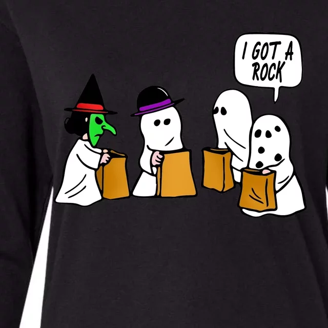 I Got A Rock Halloween Trick Or Treat Womens Cotton Relaxed Long Sleeve T-Shirt