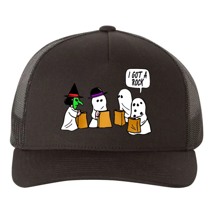 I Got A Rock Halloween Trick Or Treat Yupoong Adult 5-Panel Trucker Hat