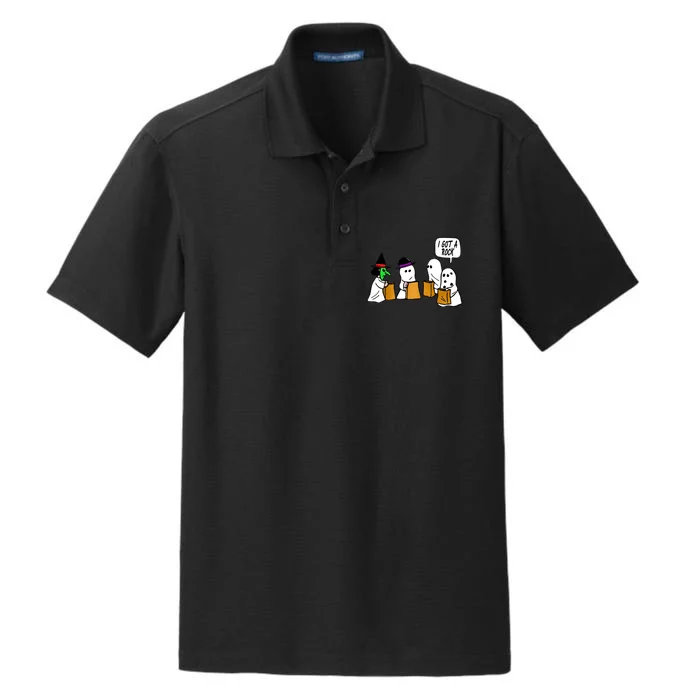 I Got A Rock Halloween Trick Or Treat Dry Zone Grid Performance Polo