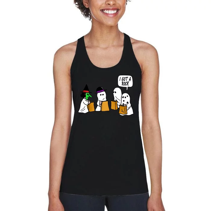 I Got A Rock Halloween Trick Or Treat Women's Racerback Tank