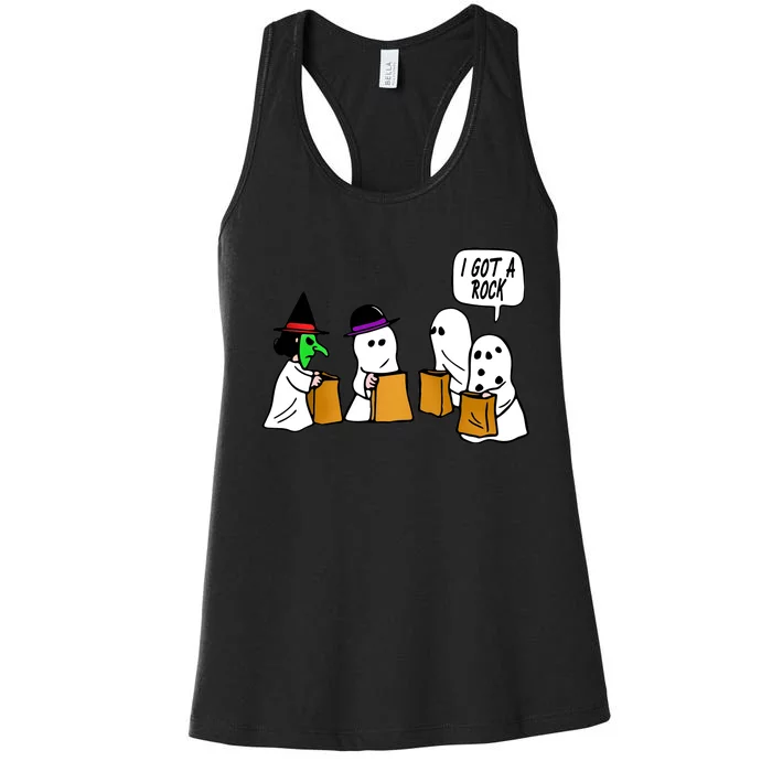 I Got A Rock Halloween Trick Or Treat Women's Racerback Tank