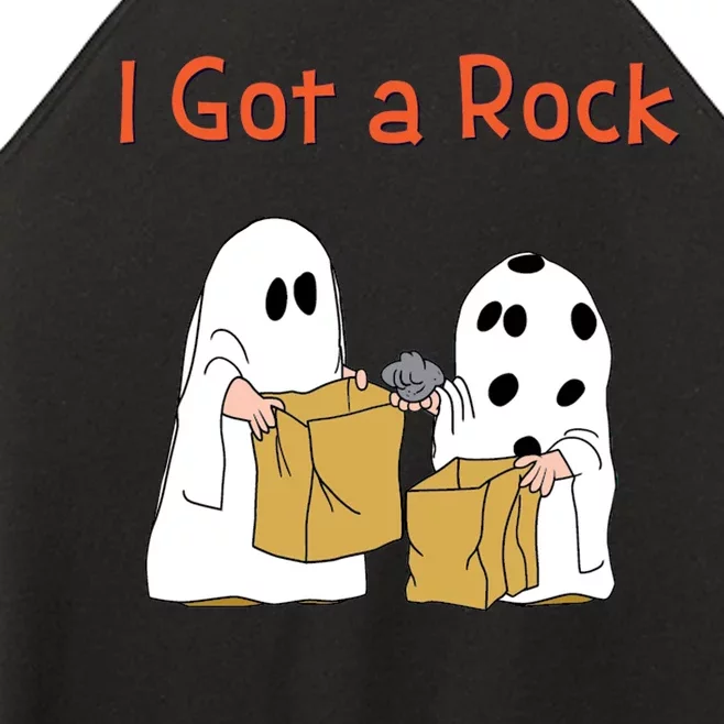 I Got A Rock Lazy Day Halloween Costume Funny Trick Or Treat Women’s Perfect Tri Rocker Tank