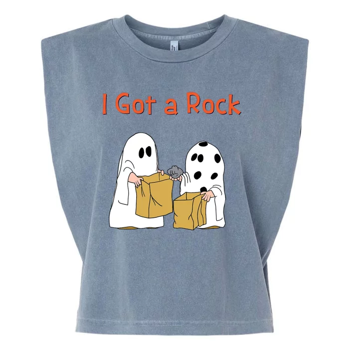 I Got A Rock Lazy Day Halloween Costume Funny Trick Or Treat Garment-Dyed Women's Muscle Tee