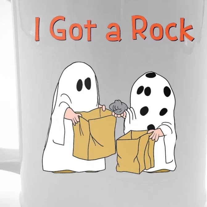 I Got A Rock Lazy Day Halloween Costume Funny Trick Or Treat Front & Back Beer Stein