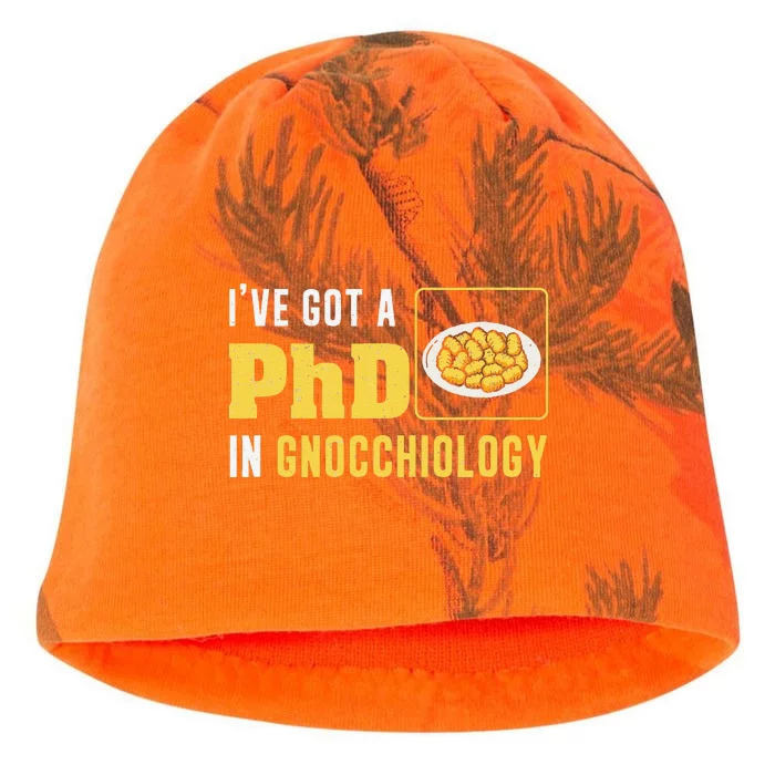 IVe Got A Phd In Gnocchiology Cool Gnocchiologist Pasta Fan Kati - Camo Knit Beanie