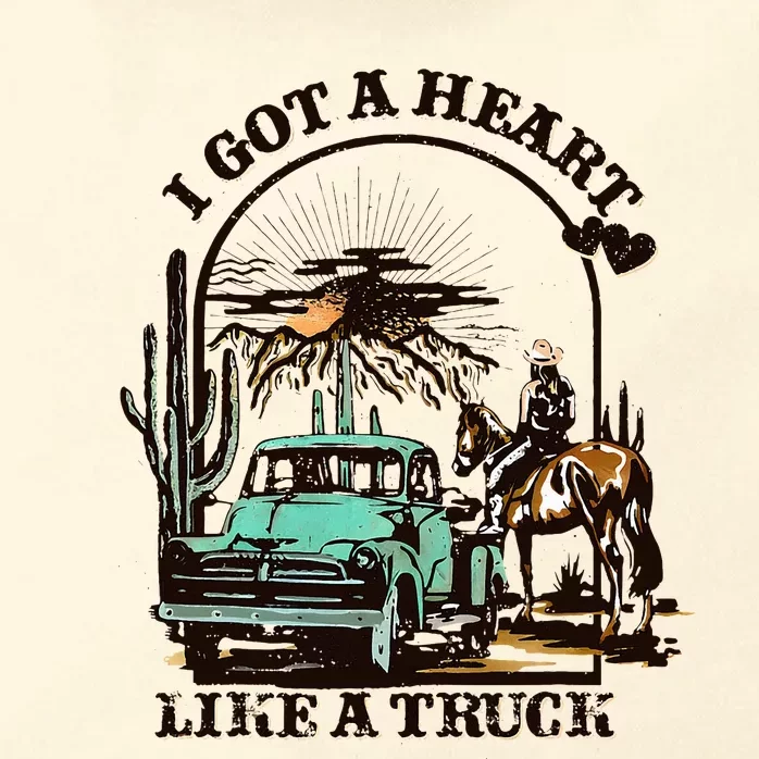 I Got A Heart Like A Truck Western Country Zip Tote Bag