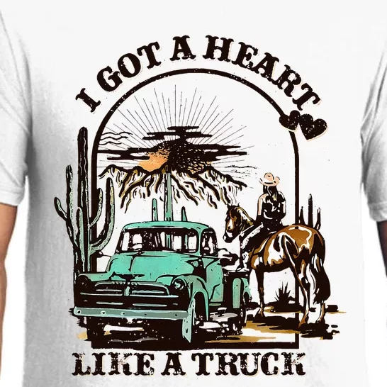 I Got A Heart Like A Truck Western Country Pajama Set