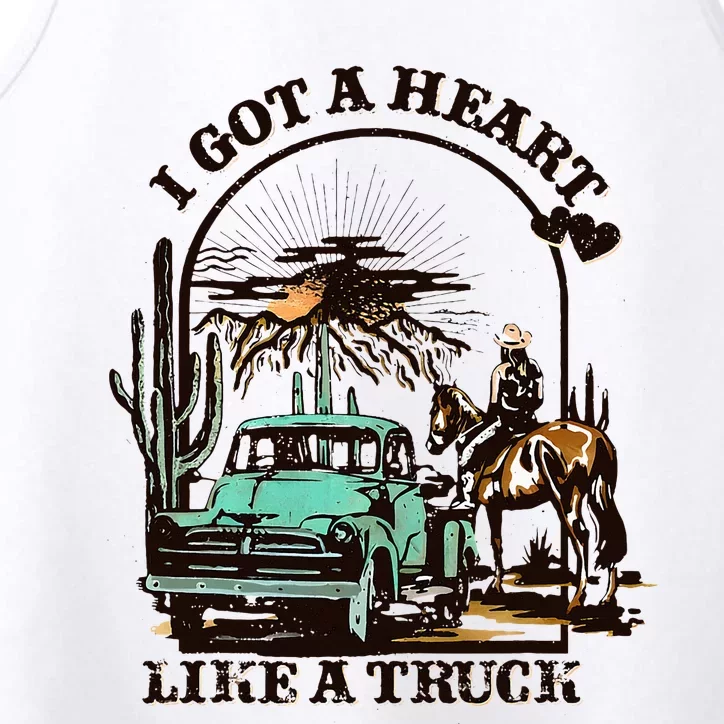 I Got A Heart Like A Truck Western Country Performance Tank