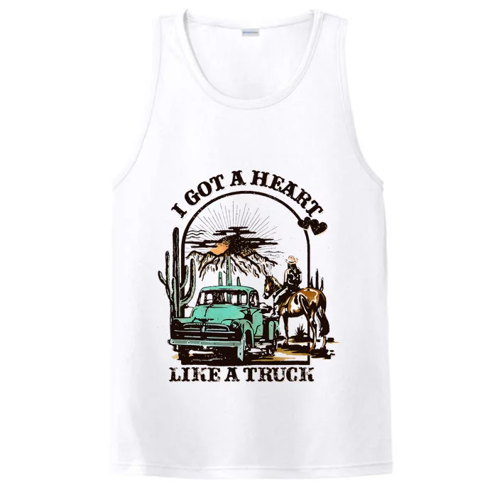 I Got A Heart Like A Truck Western Country Performance Tank