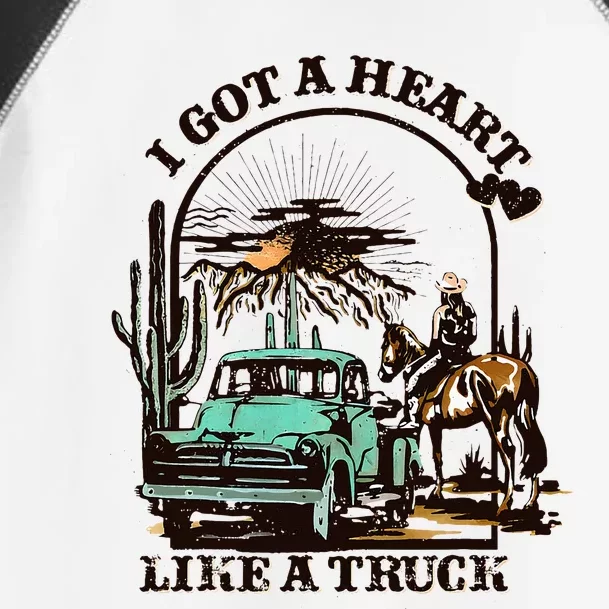 I Got A Heart Like A Truck Western Country Toddler Fine Jersey T-Shirt