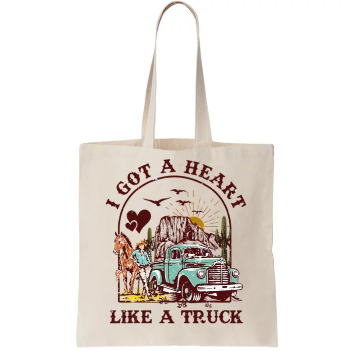 I Got A Heart Like A Truck Western Country Music Cowgirl Tote Bag