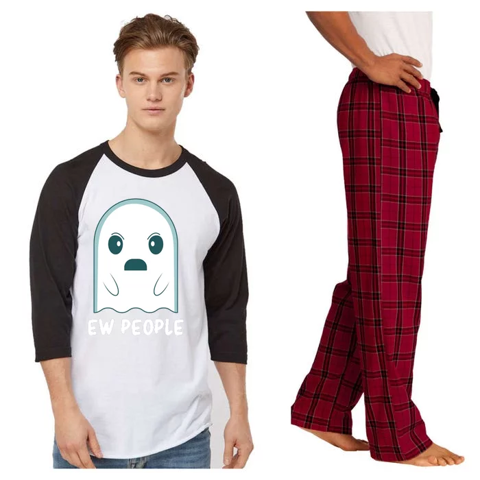 Introvert Ghost Antisocial Sarcasm Raglan Sleeve Pajama Set