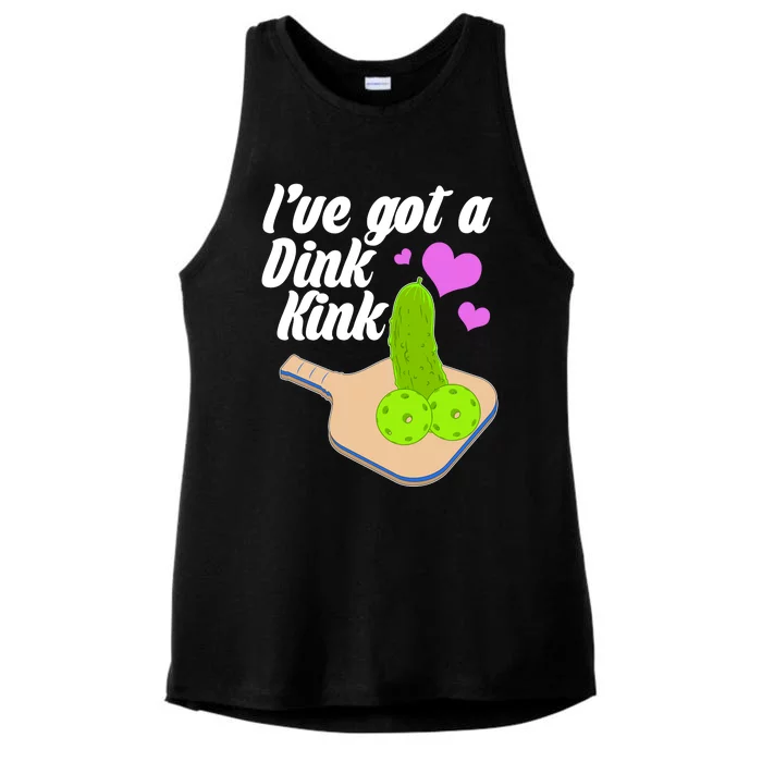 I've Got A Dink Kink Pickle Ball Ladies Tri-Blend Wicking Tank