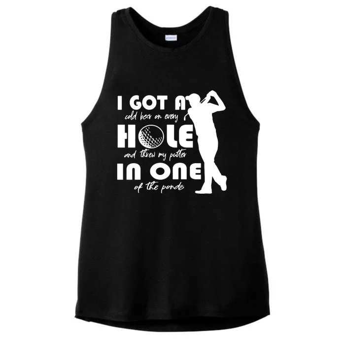 I Got A Hole In One Ladies Tri-Blend Wicking Tank