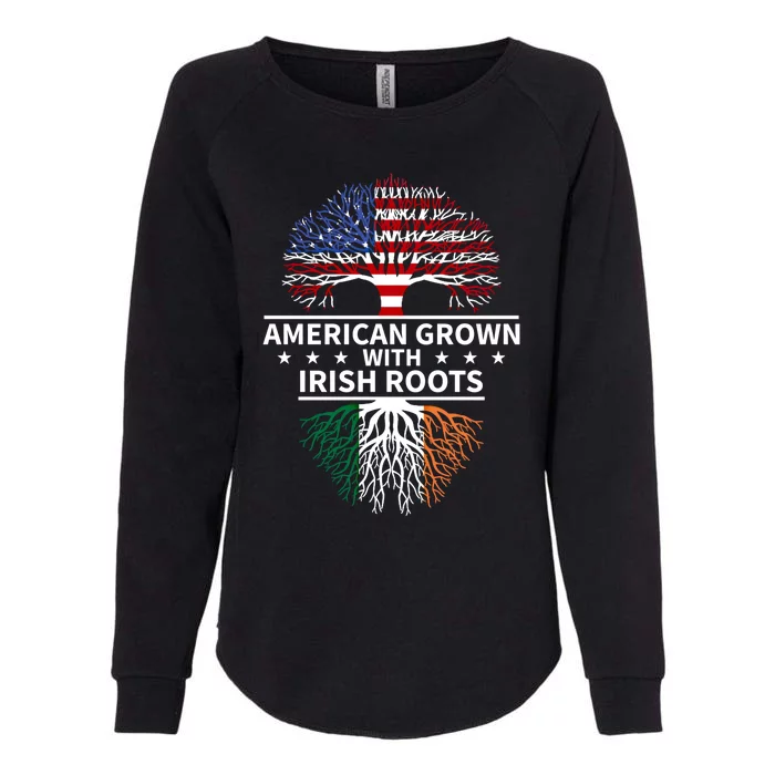 Ireland Gift American Grown Irish Roots Great Gift Womens California Wash Sweatshirt