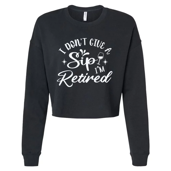 IDont Give AZip White Cropped Pullover Crew