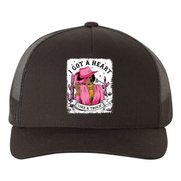 I Got A Heart Like A Truck Western Black Cowgirl African Yupoong Adult 5-Panel Trucker Hat