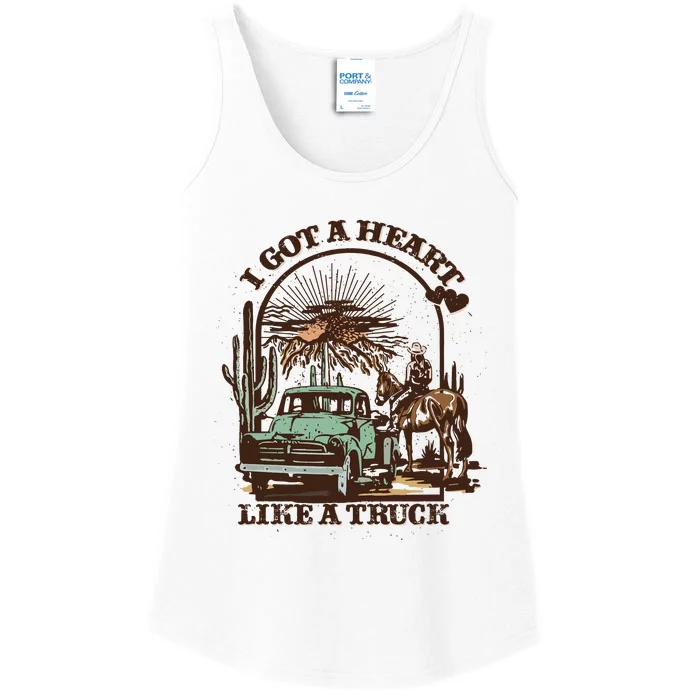 I Got A Heart Like A Truck Country Music Ladies Essential Tank