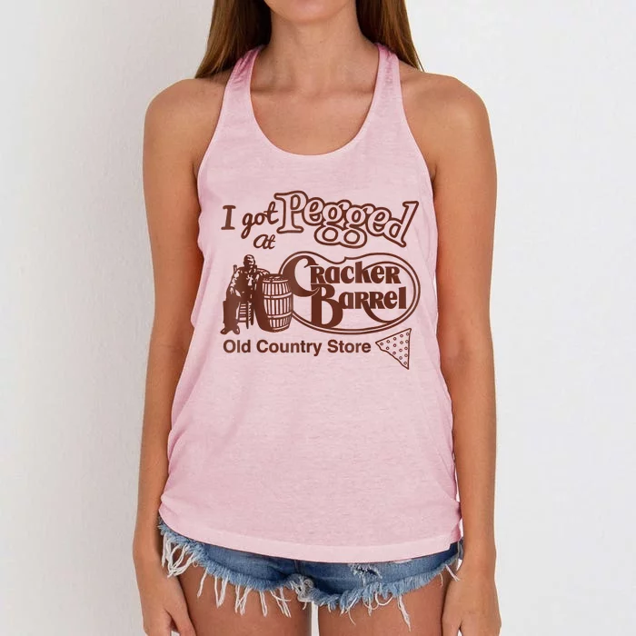 I Got At Pegged Cracker Barrel Old Country Store Women's Knotted Racerback Tank