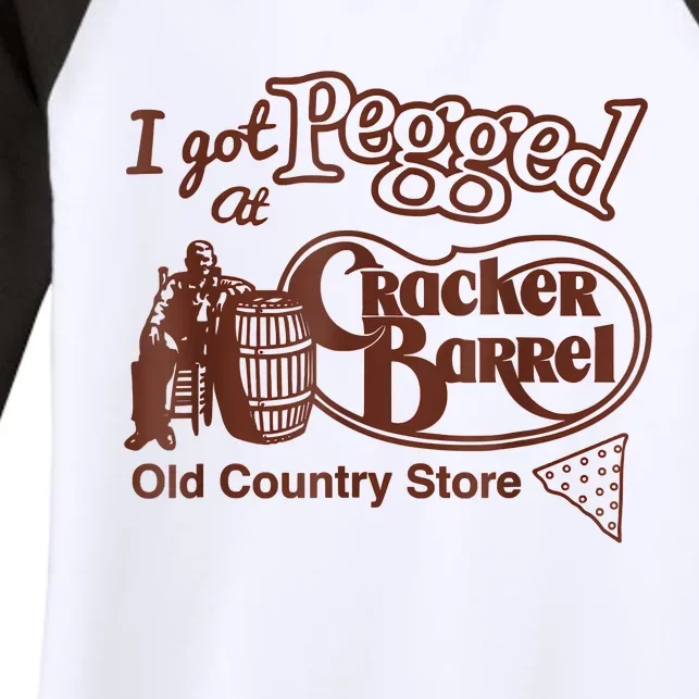 I Got At Pegged Cracker Barrel Old Country Store Women's Tri-Blend 3/4-Sleeve Raglan Shirt