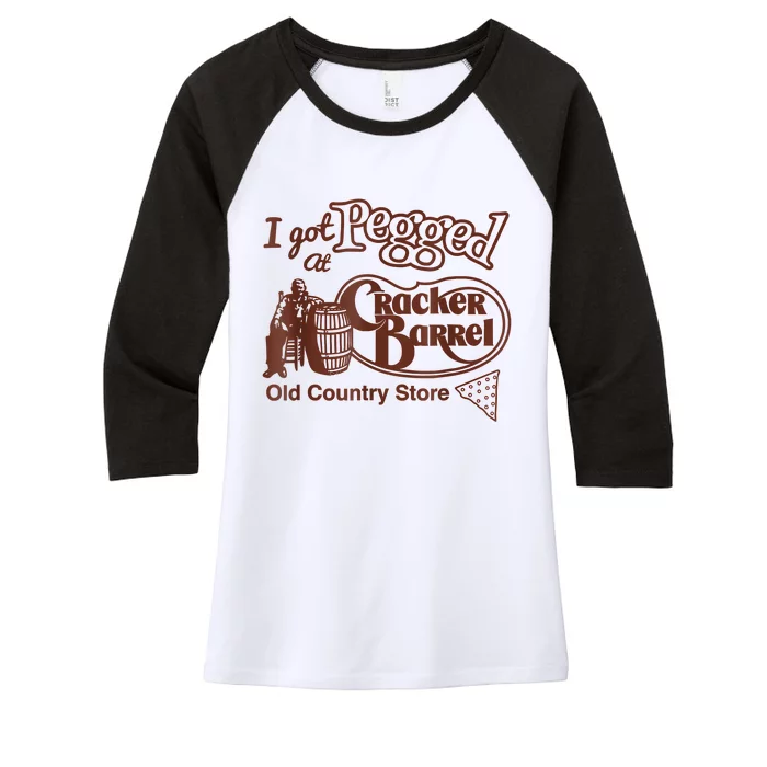 I Got At Pegged Cracker Barrel Old Country Store Women's Tri-Blend 3/4-Sleeve Raglan Shirt