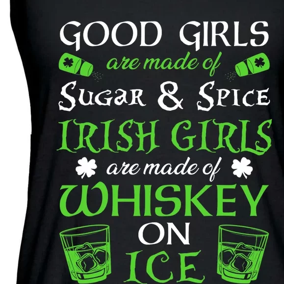 Irish Girls Are Whiskey On Ice St. Patrick's Day Funny Gift Ladies Essential Flowy Tank