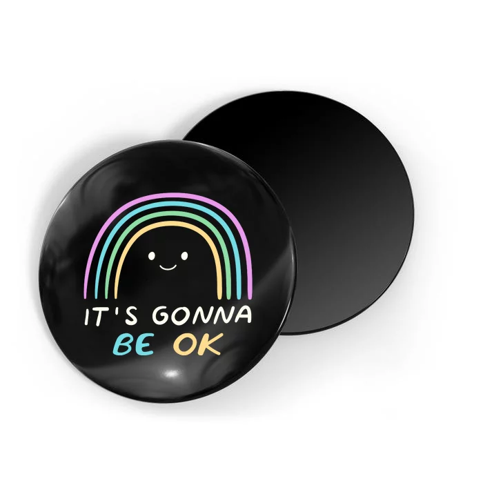 It's Gonna Be Ok Rainbow Smiley Face Positive Quote Magnet