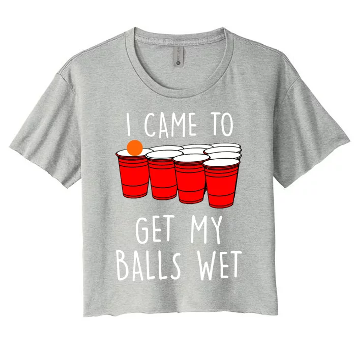 Ing Game Beer Pong Great Gift Women's Crop Top Tee