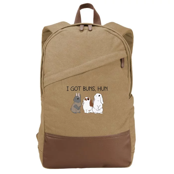 I Got Buns Hun Bunny Mom Cute Rabbit Lover Rabbit Mama Cotton Canvas Backpack