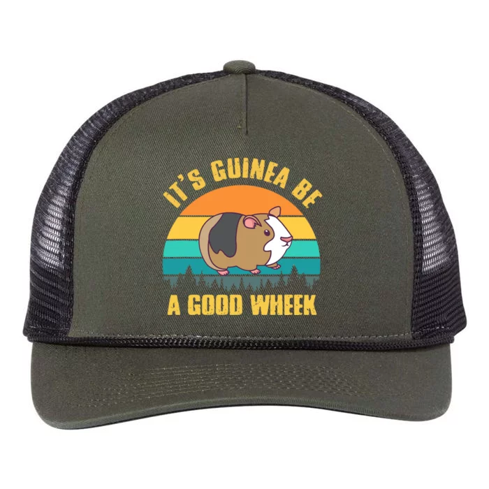 ItS Guinea Be A Good Wheek Guinea Pig Piggy Cool Gift Retro Rope Trucker Hat Cap