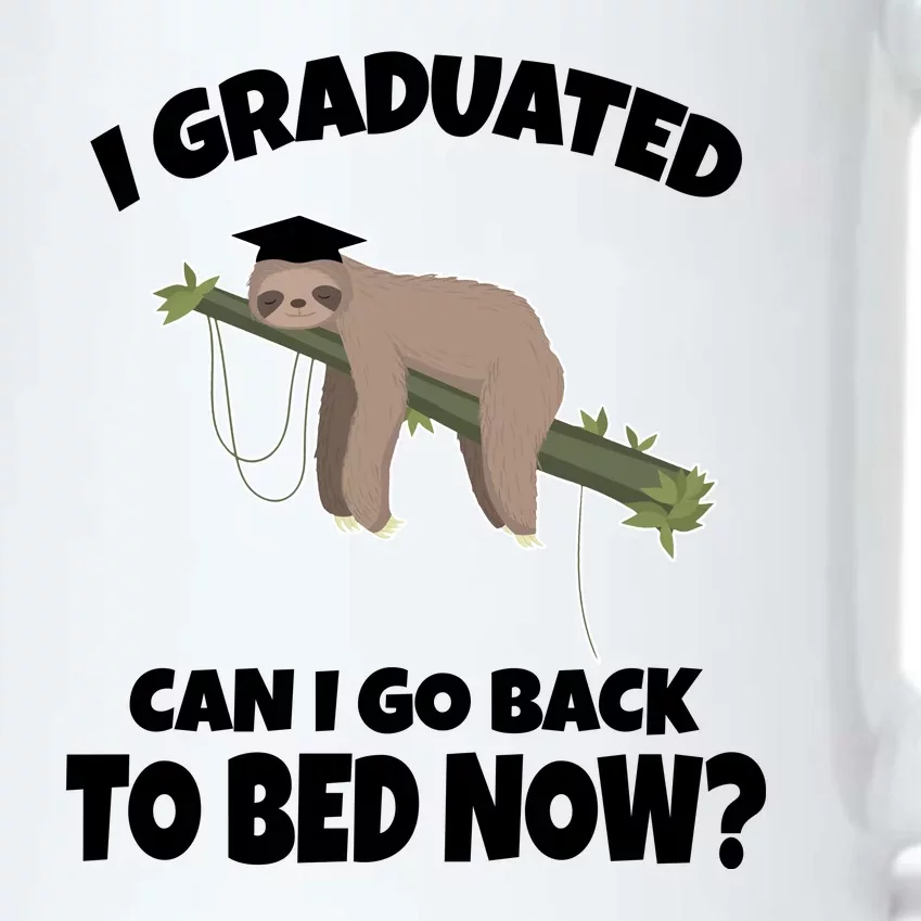 I Graduated Can I Go Back To Bed Now Sloth Black Color Changing Mug