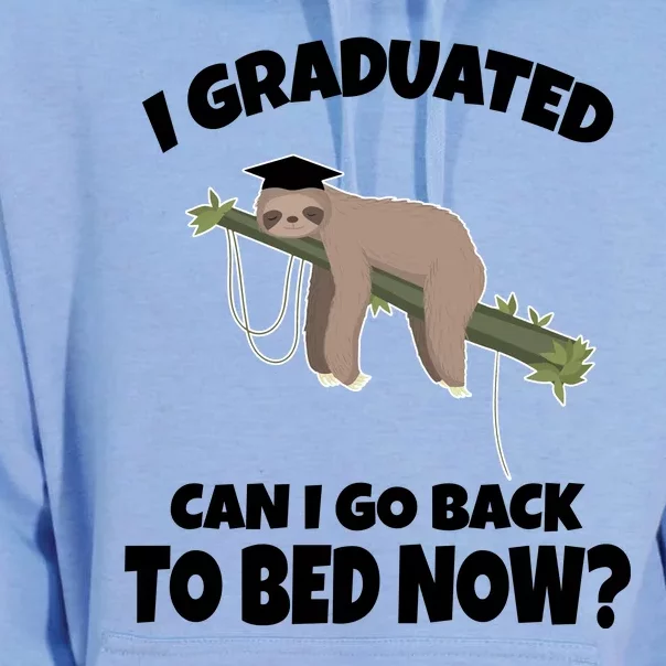 I Graduated Can I Go Back To Bed Now Sloth Unisex Surf Hoodie